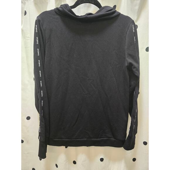 Bebe Sport black funnel neck sweatshirt with pocket size medium - Picture 6 of 8